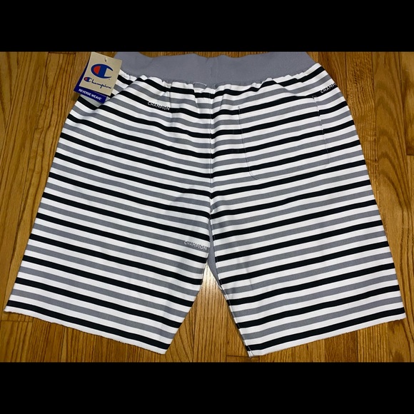 Champion Reverse Weave Text Stripe Cut Off Sweat Shorts Men's Sz XL New - Picture 6 of 6